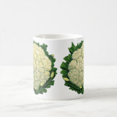 Vintages Gemüse Gemüse Veggies Blumenkohl Kaffeetasse (Mittel)