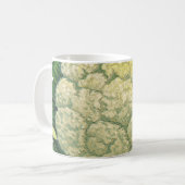 Vintages Gemüse Gemüse Veggies Blumenkohl Kaffeetasse (Vorderseite Links)
