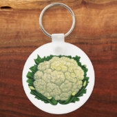 Vintages Gemüse Gemüse Veggies Blumenkohl Schlüsselanhänger (Vorderseite)