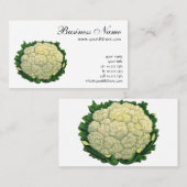 Vintages Gemüse Gemüse Veggies Blumenkohl Visitenkarte (Vorne/Hinten)