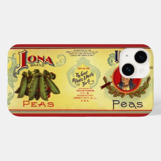 Vintages Gemüse kann Kunst kennzeichnen, Iona Bran Case-Mate iPhone Hülle (Rückseite (Horizontal))