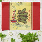 Vintages Gemüse kann Kunst kennzeichnen, Iona Bran Geschirrtuch (Gefaltet)