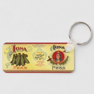 Vintages Gemüse kann Kunst kennzeichnen, Iona Bran Schlüsselanhänger