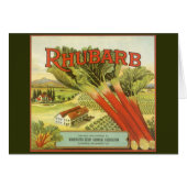 Vintages Gemüse kann Kunst, Rhubarb-Bauernhof (Vorderseite (Horizontal))