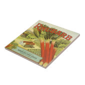 Vintages Gemüse kann Kunst, Rhubarb-Bauernhof Fliese (Seite)