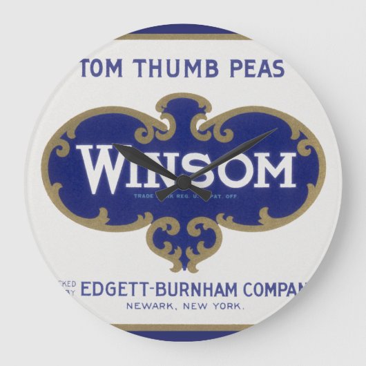 Vintages Gemüse kann Kunst, Winsom Peñas Große Wanduhr (Vorderseite)