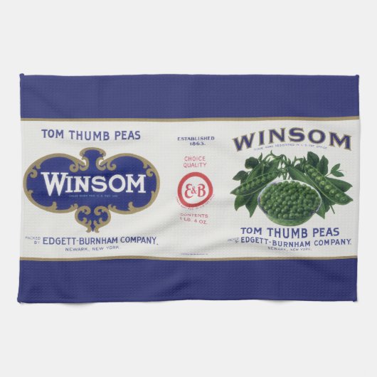 Vintages Gemüse kann Kunst, Winsom Peñas Handtuch (Horizontal)