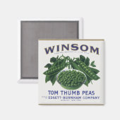 Vintages Gemüse kann Kunst, Winsom Peñas Magnet (Vorderseite/Rückseite)