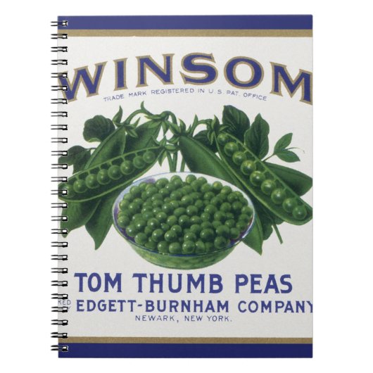 Vintages Gemüse kann Kunst, Winsom Peñas Notizblock (Vorderseite)