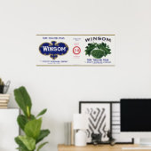 Vintages Gemüse kann Kunst, Winsom Peñas Poster (Heimbüro)