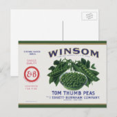 Vintages Gemüse kann Kunst, Winsom Peñas Postkarte (Vorne/Hinten)