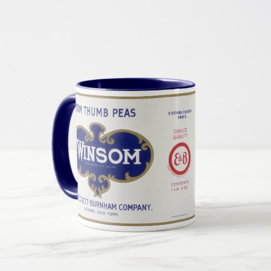 Vintages Gemüse kann Kunst, Winsom Peñas Tasse (Vorderseite Links)