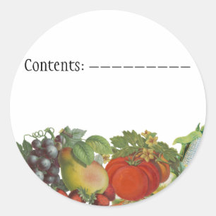 Vintages Gemüse, kundenspezifische Saatpacketikett Runder Aufkleber