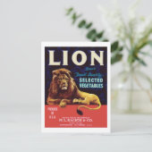 Vintages Gemüse - Lebensmittelkennzeichnung Postkarte (Stehend Vorderseite)