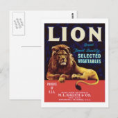 Vintages Gemüse - Lebensmittelkennzeichnung Postkarte (Vorne/Hinten)