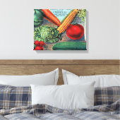 Vintages Gemüse Leinwanddruck (Insitu (Schlafzimmer))