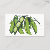Vintages Gemüse; Limabohnen, Bio landwirtschaftlic Visitenkarte (Rückseite)