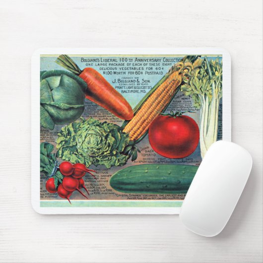 Vintages Gemüse Mousepad (Mit Mouse)