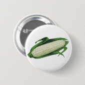 Vintages Gemüse Weißmais auf dem Cob Button (Vorne & Hinten)