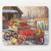 Vintages Gemüsekartenhaus Mousepad (Vorne)