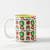 Vintages Gemüsesuch Zweifarbige Tasse (Links)