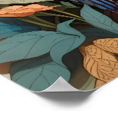 Vintages Gemustertes Stallhuhn Poster (Ecke)