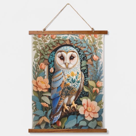 Vintages Gemustertes Stallhuhn Wandteppich Mit Holzrahmen (Vorderseite)