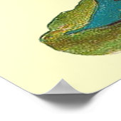 Vintages Genom mit rosa Rosenplakat drucken Poster (Ecke)