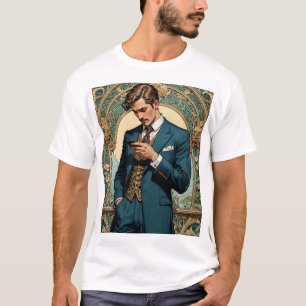 Vintages Gentleman Smartphone Modernes klassisches T-Shirt
