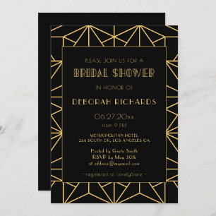 Vintages geoemtrisches Brautparty des Deko der 192 Einladung