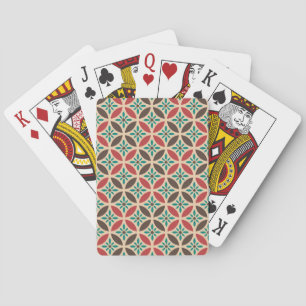 Vintages geometrisches, abstrakt nahtloses Muster. Spielkarten