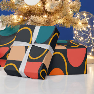 Vintages geometrisches Abstraktes Muster Geschenkpapier