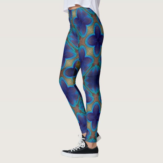 Vintages geometrisches Boho-Muster Leggings (Links)