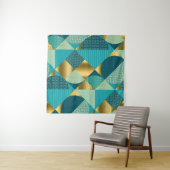 Vintages geometrisches Gewebe, nahtloses Patchwork Wandteppich (Beispiel (Horizontal))