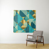 Vintages geometrisches Gewebe, nahtloses Patchwork Wandteppich (Beispiel)