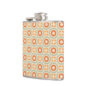 Vintages geometrisches Kreis-Muster Flachmann (Links)