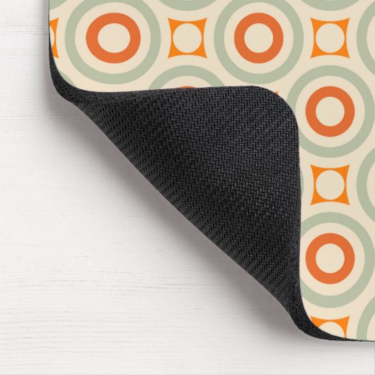 Vintages geometrisches Kreis-Muster Mousepad (Ecke)