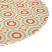 Vintages geometrisches Kreis-Muster Schneidebrett (Ecke)