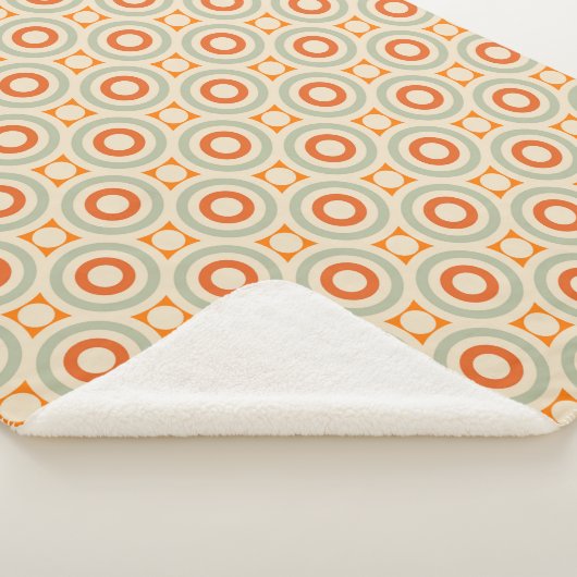 Vintages geometrisches Kreis-Muster Sherpadecke (3/4)