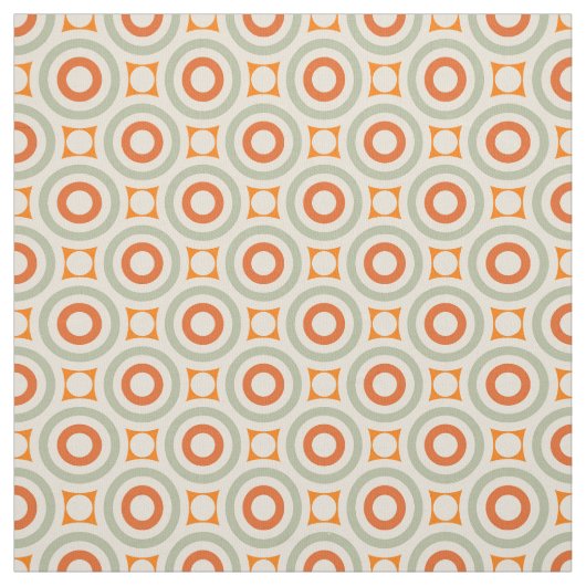 Vintages geometrisches Kreis-Muster Stoff (Muster)