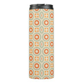Vintages geometrisches Kreis-Muster Thermosbecher (Rückseite)