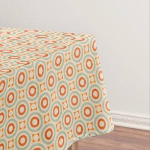 Vintages geometrisches Kreis-Muster Tischdecke