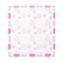 Vintages geometrisches Light Pink und Olive Green