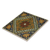 Vintages geometrisches mit Blumenmuster Fliese (Seite)