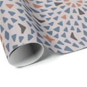 Vintages geometrisches Muster der 80er Geschenkpapier (Rolleneckpunkt)