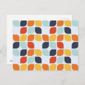 Vintages geometrisches Muster Feiertagspostkarte (Vorne/Hinten)