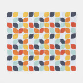 Vintages geometrisches Muster Fleecedecke (Vorderseite (Horizontal))
