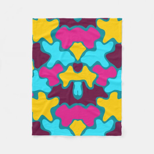 Vintages geometrisches Muster Fleecedecke (Vorderseite)