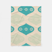 Vintages geometrisches Muster Fleecedecke (Vorderseite)