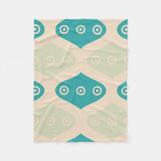Vintages geometrisches Muster Fleecedecke (Vorderseite)
